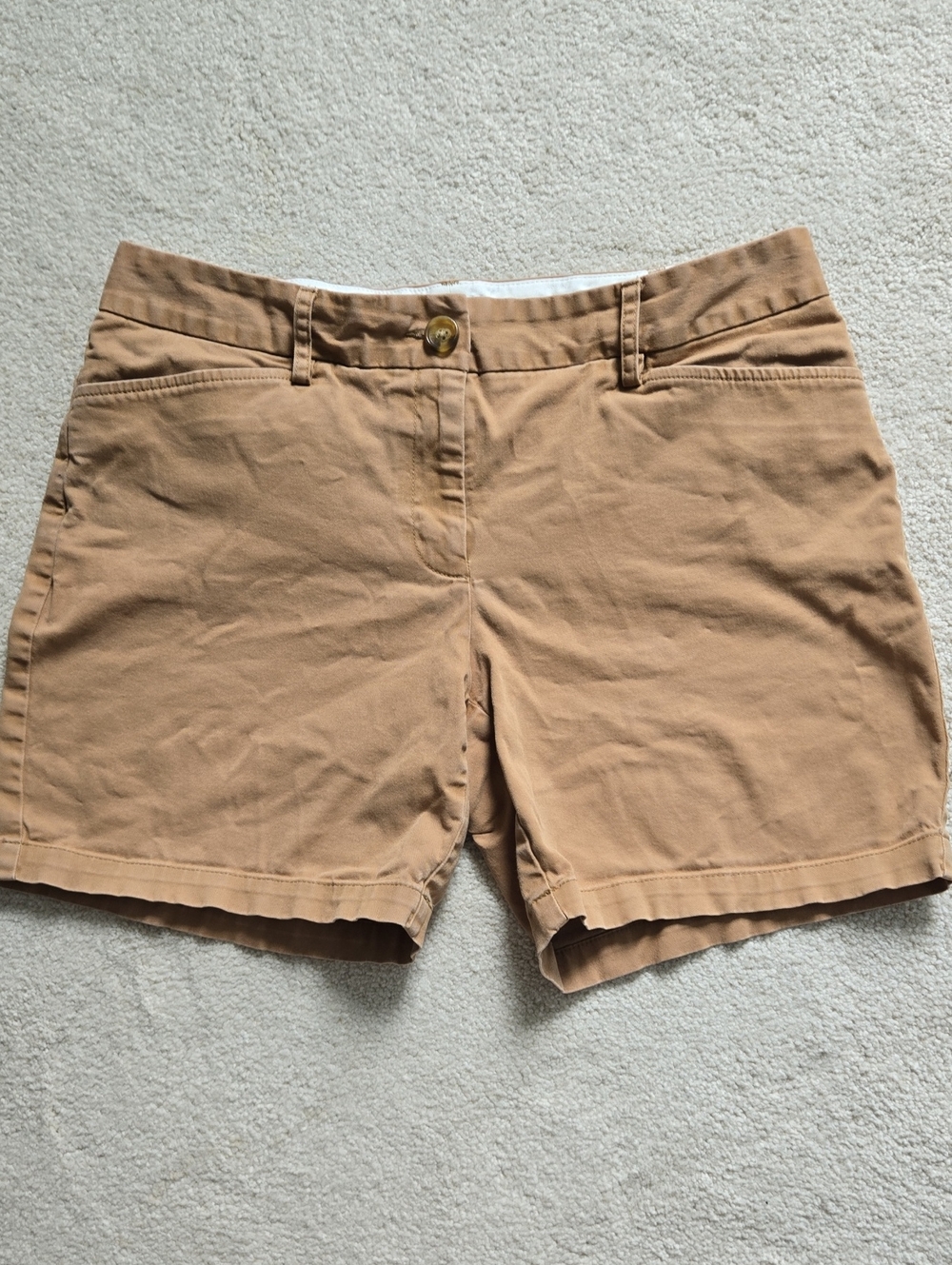 Lands' End Tan Bermuda Shorts, 8P - Picture 1 of 4